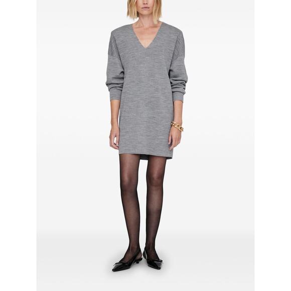 NWT NEW Anine Bing Essex Dress in Grey Melange Size L - Picture 1 of 11